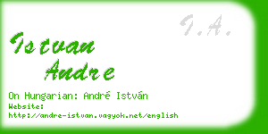 istvan andre business card