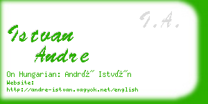istvan andre business card